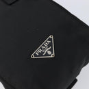 PRADA Shoulder Pouch Nylon Black Silver Auth 197869-17