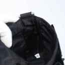 PRADA Shoulder Pouch Nylon Black Silver Auth 197869-20
