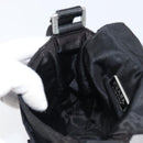 PRADA Shoulder Pouch Nylon Black Silver Auth 197869-21