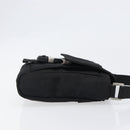 PRADA Shoulder Pouch Nylon Black Silver Auth 197869-3
