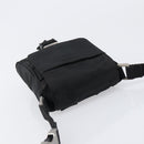 PRADA Shoulder Pouch Nylon Black Silver Auth 197869-6