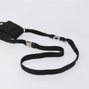 PRADA Shoulder Pouch Nylon Black Silver Auth 197869-7
