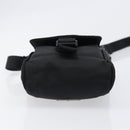 PRADA Shoulder Pouch Nylon Black Silver Auth 197869-5