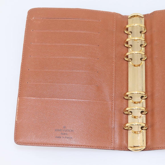 LOUIS VUITTON Monogram Agenda MM Day Planner Cover R20105 LV Auth 197870
