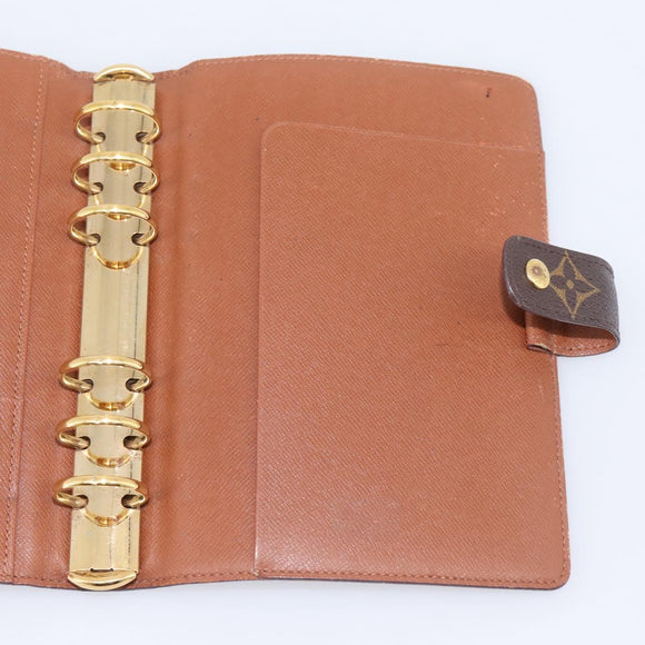 LOUIS VUITTON Monogram Agenda MM Day Planner Cover R20105 LV Auth 197870