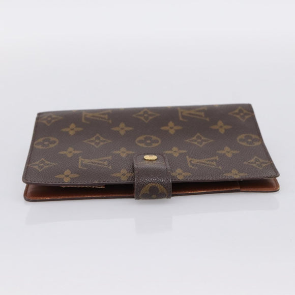 LOUIS VUITTON Monogram Agenda MM Day Planner Cover R20105 LV Auth 197870