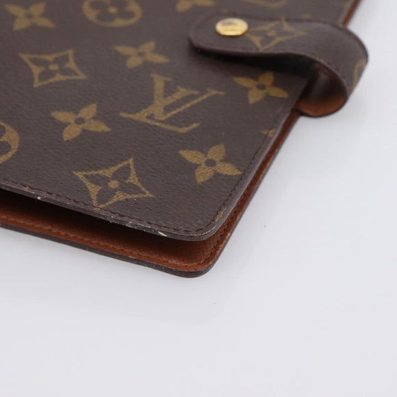LOUIS VUITTON Monogram Agenda MM Day Planner Cover R20105 LV Auth 197870