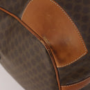 CELINE Macadam Canvas Boston Bag PVC Leather Brown Gold Auth 197871-11