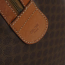 CELINE Macadam Canvas Boston Bag PVC Leather Brown Gold Auth 197871-18