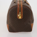 CELINE Macadam Canvas Boston Bag PVC Leather Brown Gold Auth 197871-5
