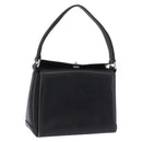 GUCCI Hand Bag Leather Black Gold Auth 197873-1
