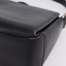 GUCCI Hand Bag Leather Black Gold Auth 197873-15