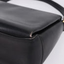 GUCCI Hand Bag Leather Black Gold Auth 197873-17