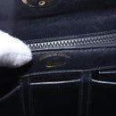 GUCCI Hand Bag Leather Black Gold Auth 197873-12