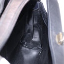 GUCCI Hand Bag Leather Black Gold Auth 197873-19