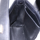 GUCCI Hand Bag Leather Black Gold Auth 197873-20