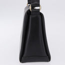 GUCCI Hand Bag Leather Black Gold Auth 197873-4