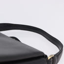 GUCCI Hand Bag Leather Black Gold Auth 197873-14