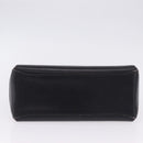 GUCCI Hand Bag Leather Black Gold Auth 197873-5