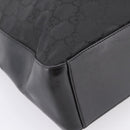 GUCCI GG Canvas Shoulder Bag Nylon Black Silver 001 3770 Auth 197874A-15