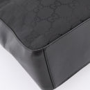 GUCCI GG Canvas Shoulder Bag Nylon Black Silver 001 3770 Auth 197874A-9