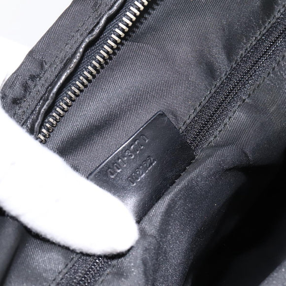 GUCCI GG Canvas Shoulder Bag Nylon Black Silver 001 3770 Auth 197874A