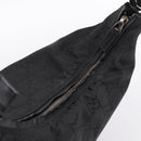 GUCCI GG Canvas Shoulder Bag Nylon Black Silver 001 3770 Auth 197874A-6