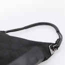 GUCCI GG Canvas Shoulder Bag Nylon Black Silver 001 3770 Auth 197874A-8