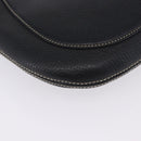 MCM Shoulder Bag Leather Black Silver Auth 197876-10