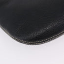 MCM Shoulder Bag Leather Black Silver Auth 197876-12