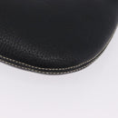 MCM Shoulder Bag Leather Black Silver Auth 197876-13