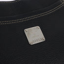 MCM Shoulder Bag Leather Black Silver Auth 197876-14