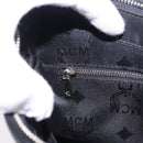 MCM Shoulder Bag Leather Black Silver Auth 197876-20