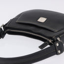 MCM Shoulder Bag Leather Black Silver Auth 197876-6