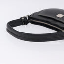 MCM Shoulder Bag Leather Black Silver Auth 197876-7