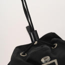 PRADA Backpack Nylon Black Silver Auth 197878-19