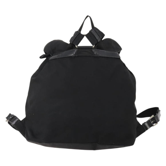 PRADA Backpack Nylon Black Silver Auth 197878