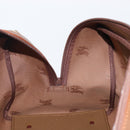 Burberrys Nova Check Boston Bag Canvas Beige Gold Auth 197879A-19