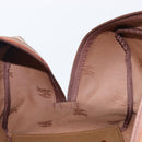 Burberrys Nova Check Boston Bag Canvas Beige Gold Auth 197879A-20
