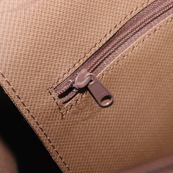 Burberrys Nova Check Boston Bag Canvas Beige Gold Auth 197879A