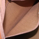 Burberrys Nova Check Boston Bag Canvas Beige Gold Auth 197879A-22