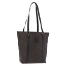 CELINE Macadam Canvas Shoulder Bag PVC Leather Black Gold Auth 197880V-1