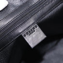 CELINE Macadam Canvas Shoulder Bag PVC Leather Black Gold Auth 197880V-19