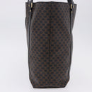 CELINE Macadam Canvas Shoulder Bag PVC Leather Black Gold Auth 197880V-3