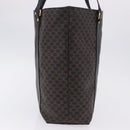 CELINE Macadam Canvas Shoulder Bag PVC Leather Black Gold Auth 197880V-4