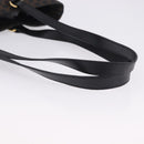 CELINE Macadam Canvas Shoulder Bag PVC Leather Black Gold Auth 197880V-7