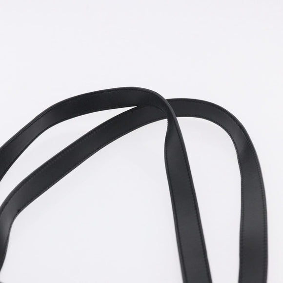 CELINE Macadam Canvas Shoulder Bag PVC Leather Black Gold Auth 197880V