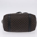 CELINE Macadam Canvas Shoulder Bag PVC Leather Black Gold Auth 197880V-5