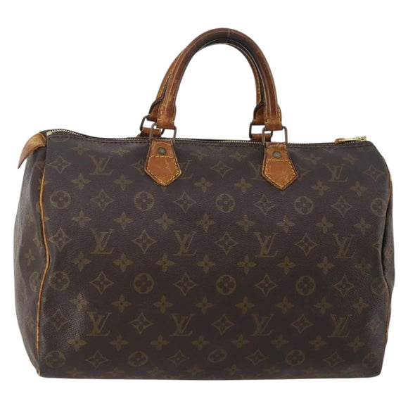 LOUIS VUITTON Monogram Speedy 35 Hand Bag M41524 LV Auth 197881
