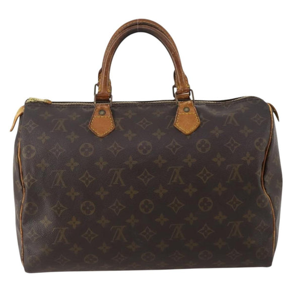 LOUIS VUITTON Monogram Speedy 35 Hand Bag M41524 LV Auth 197881